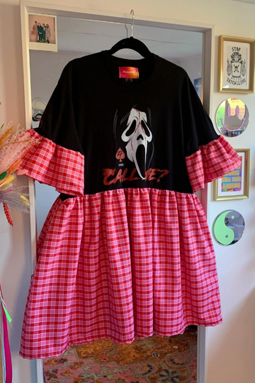 Mix Batwing Sleeve Dress