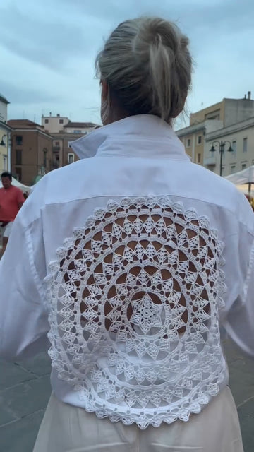 Back Crochet Lace Shirt