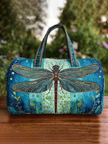 Hippie Patchwork Quilted Dragonfly Travel Bag