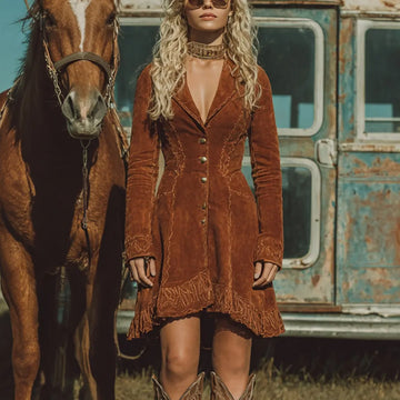 Western Girl Vintage Autumn And Winter Dress