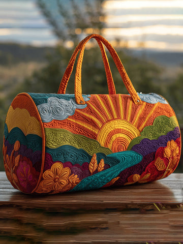 Hippie Sun Quilted Duffle Bag