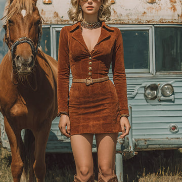 Western Girl Vintage Autumn And Winter Dress