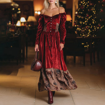 Christmas Retro Ethnic Design Dress